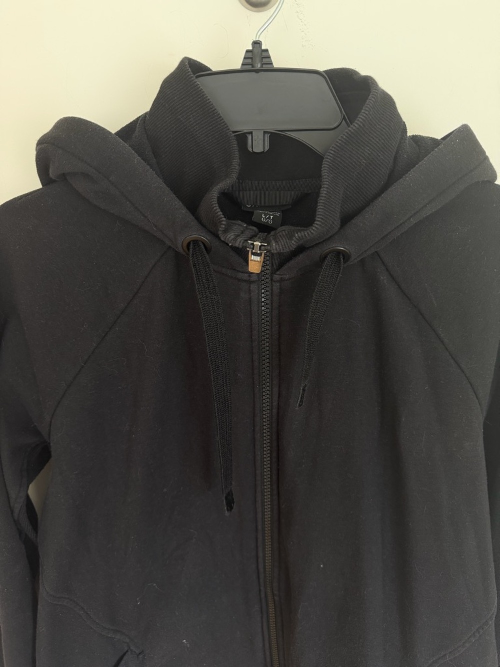 Athleta Triumph Black Full-Zip Scuba Style Hoodie large tall LT - Picture 3 of 8